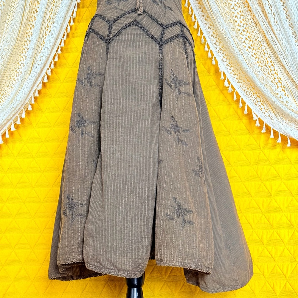 Scully Boho Cottagecore Hippie Western 100% Cotton Flowy Midi Dress Size S - Picture 7 of 16